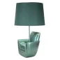 LAMPA NOCNA MIDCENTURY TURKUSOWA Ø 26X43 cm